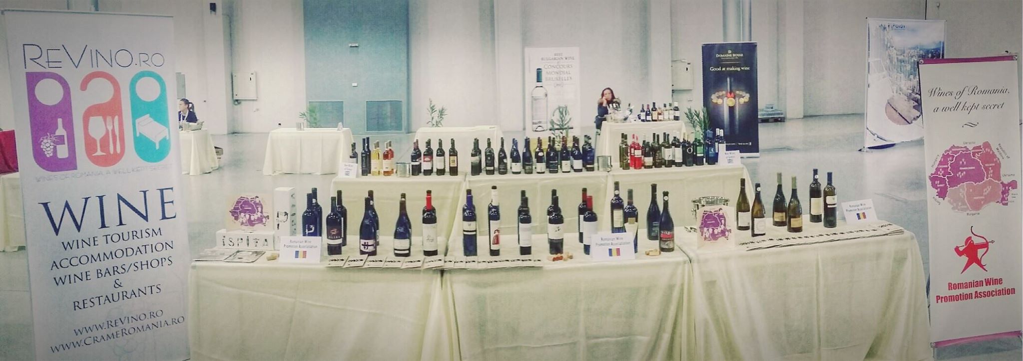 Romania's wine booth at the DWCC exhibition