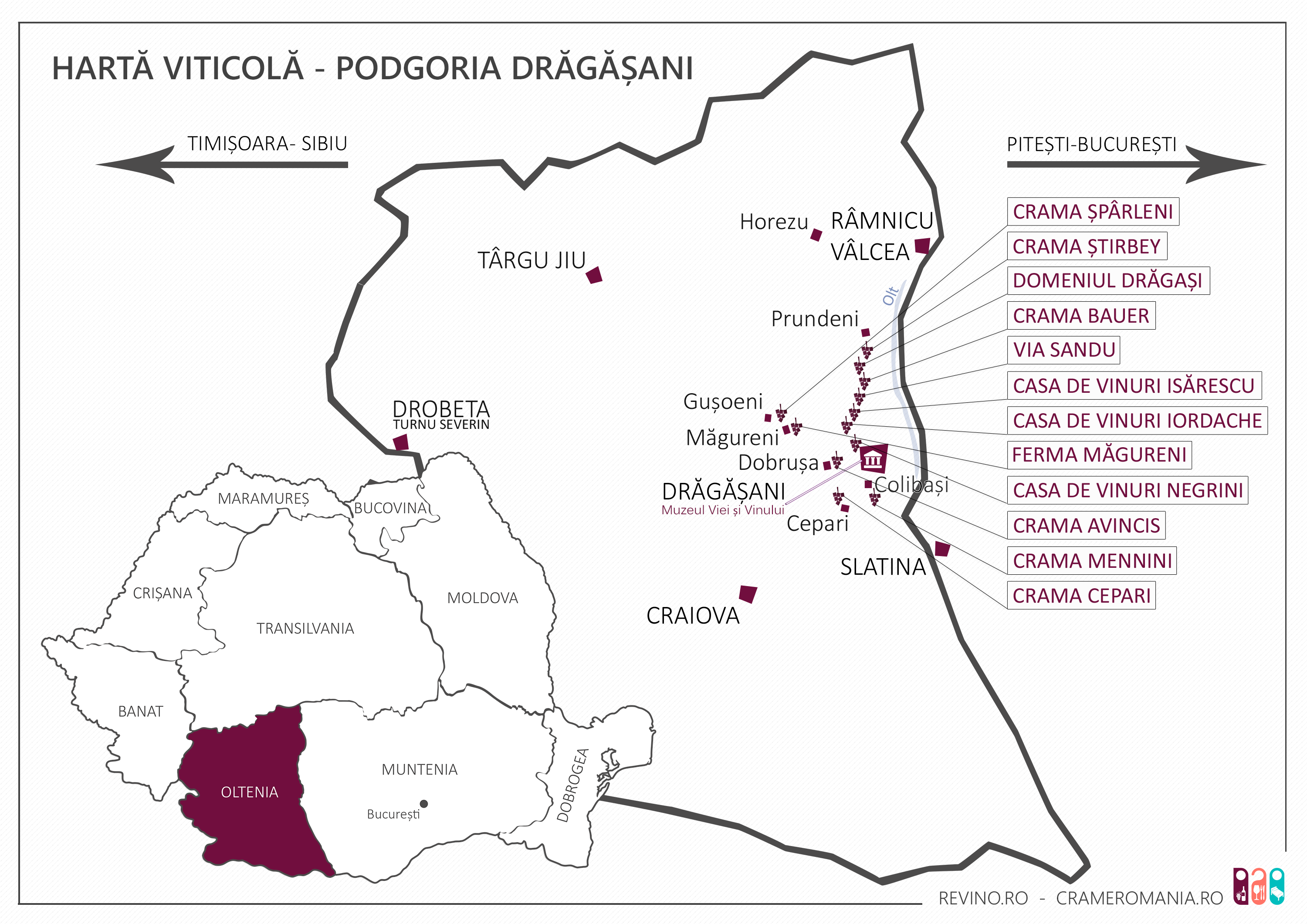 wine map dragasani